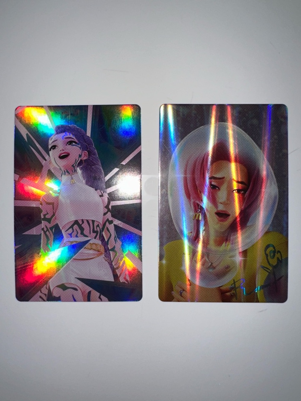 McDonald’s X kpop demon hunters Holographic Cards - Rumi & romance